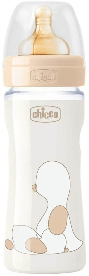 

Бутылочка Chicco Uni с соской, из латекса, 250 мл, Бежевый