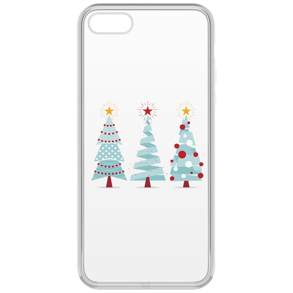 

Чехол-накладка Krutoff Clear Case Новоёлка для iPhone 5/5s, Прозрачный