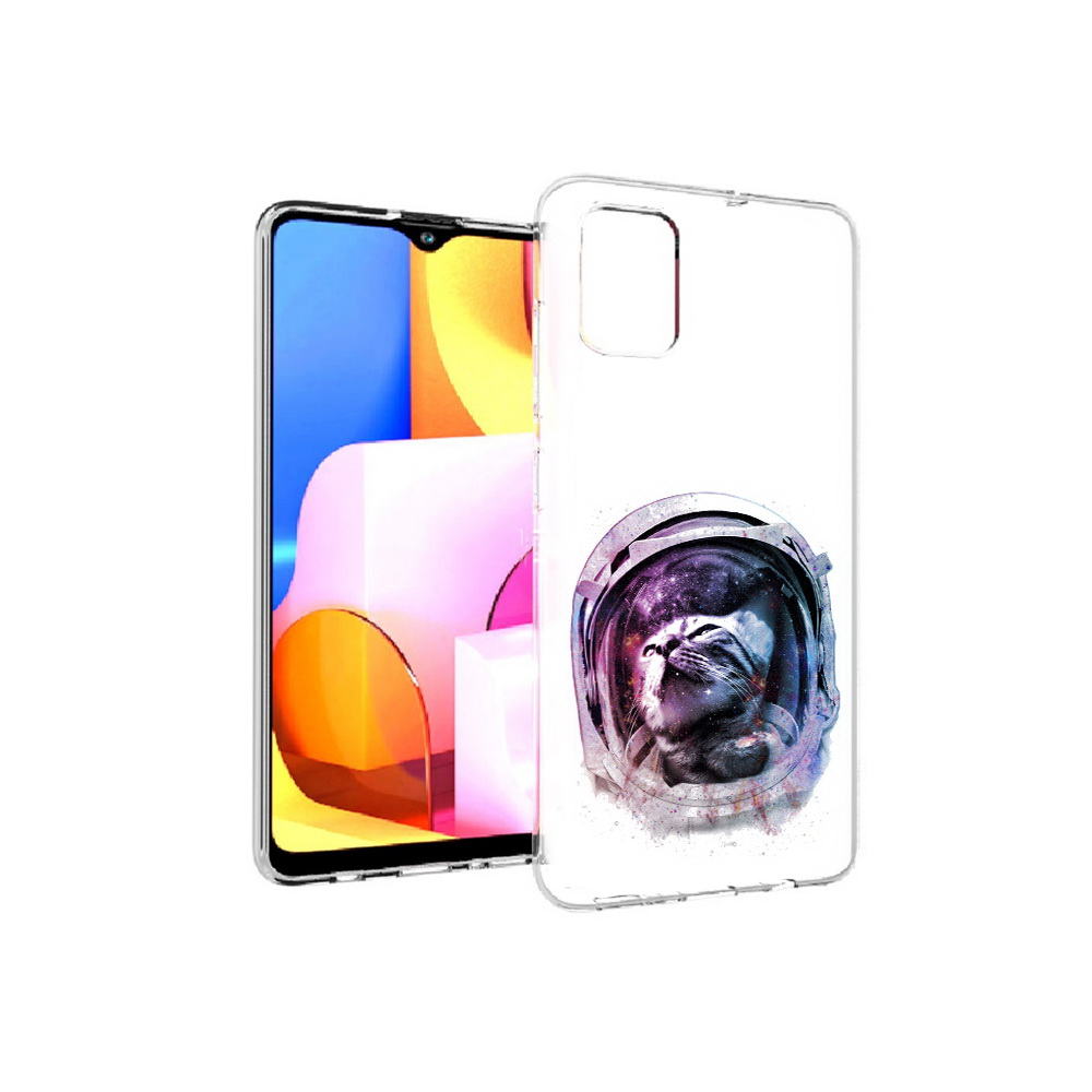 

Чехол MyPads Tocco для Samsung Galaxy A71 кот в шлеме (PT142122.485.396), Прозрачный, Tocco