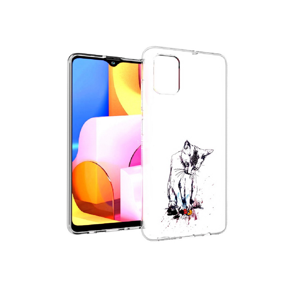 

Чехол MyPads Tocco для Samsung Galaxy A71 кот и микки (PT142122.485.399), Прозрачный, Tocco
