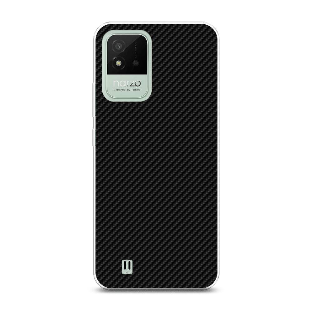 

Силиконовый чехол "Черный карбон" на Realme Narzo 50i, Разноцветный, 2510050-3