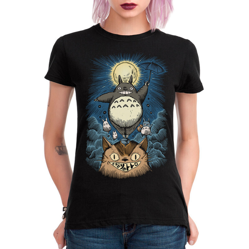 

Футболка женская Dream Shirts Тоторо - Студия Гибли 10003091 черная L, "Тоторо - Студия Гибли" 10003091