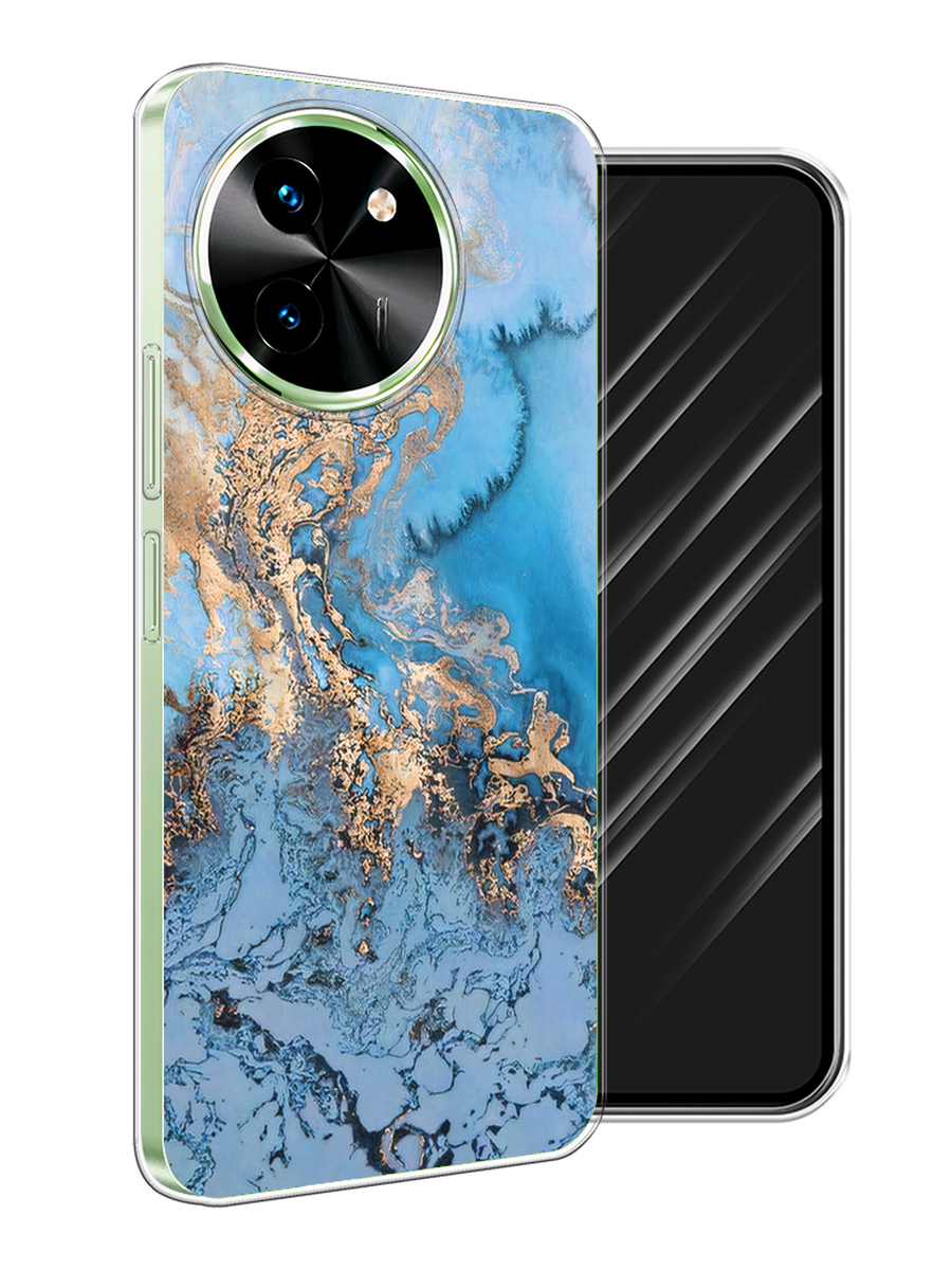 

Чехол Awog на Vivo T3x/Y38 5G "Морозная лавина синяя", Серебристый, 2610750-1