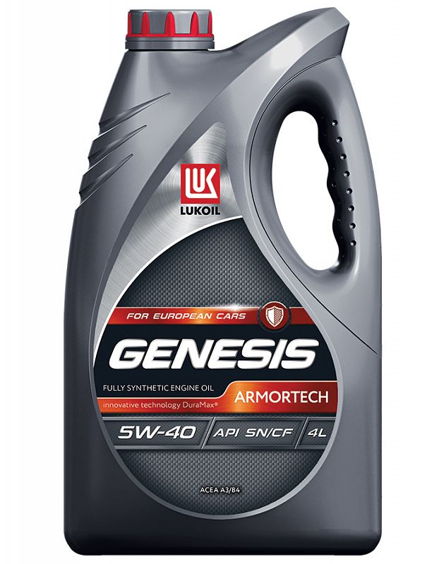 фото Моторное масло лукойл genesis armortech 5w-40 синтетическое 4 л 3148675 lukoil