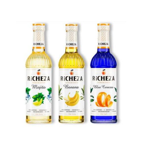 

Набор сиропов Richeza Мохито 330 мл, Банан 330 мл, Блю Кюрасао 330 мл