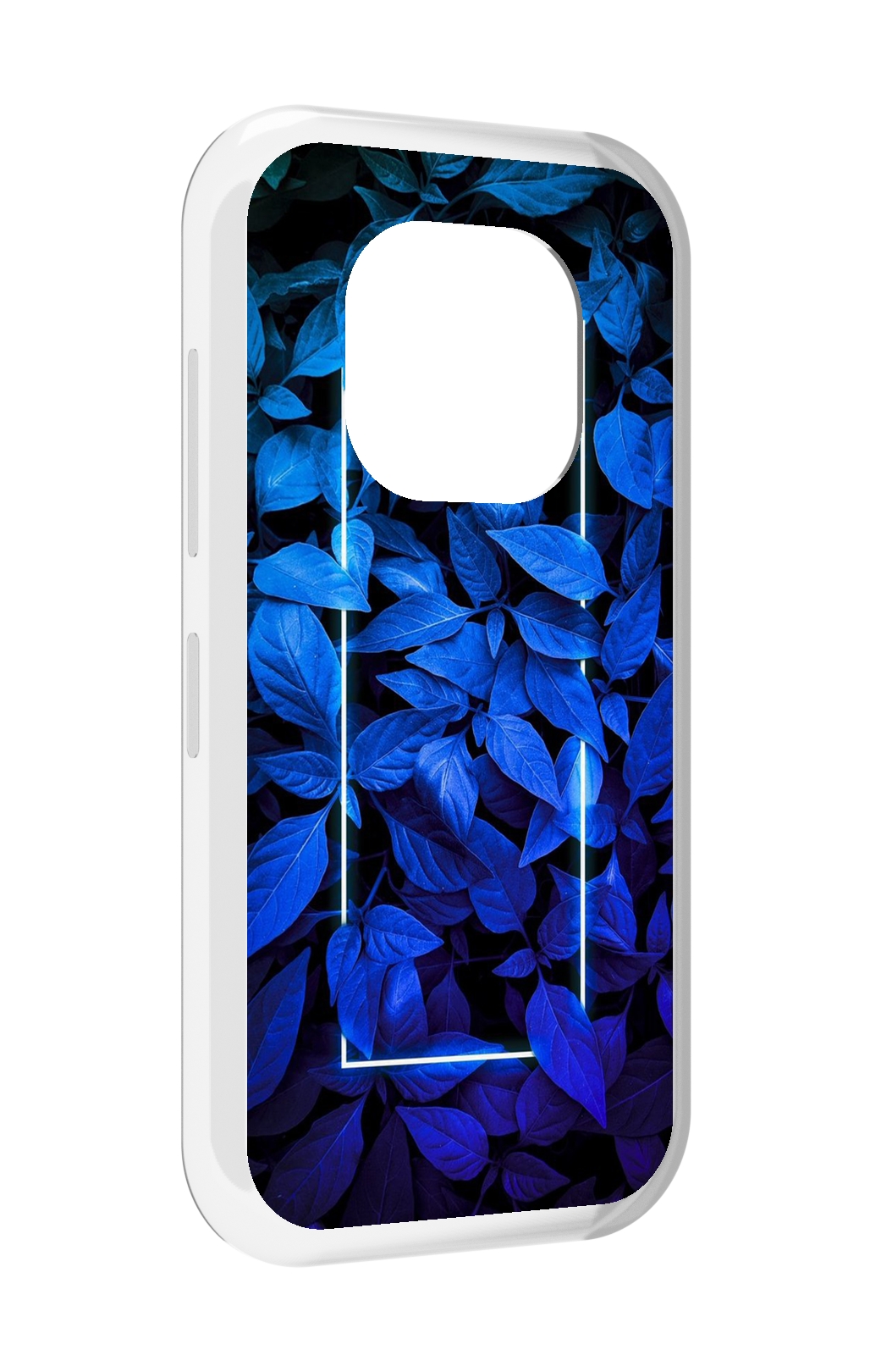 

Чехол MyPads голубые цветочки неон для Doogee V20, Прозрачный, Tocco