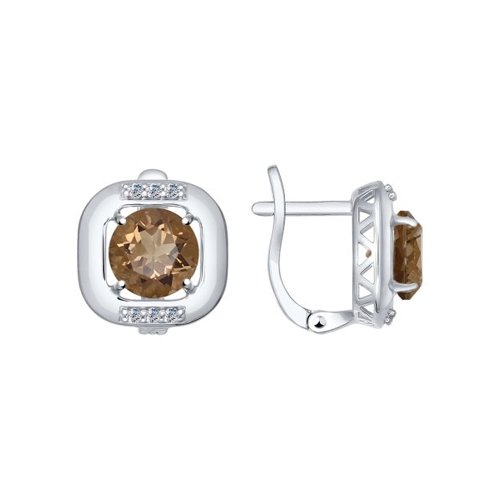 

Серьги из серебра с раухтопазом SOKOLOV 92021233, 92021233