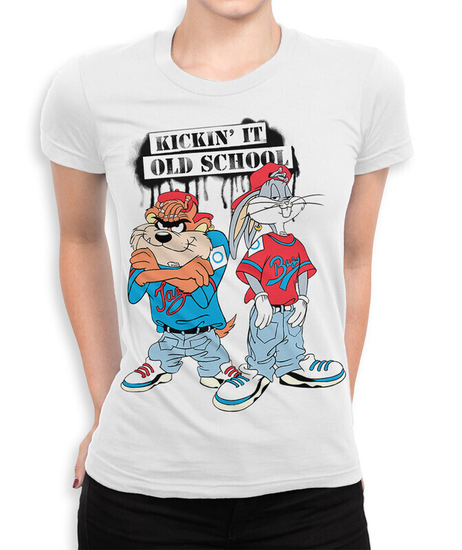 

Футболка женская Dream Shirts Багз и Таз Old School 10003171 белая L, Багз и Таз Old School 10003171