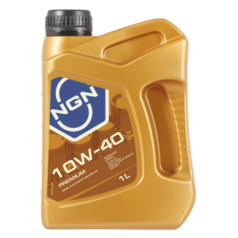Моторное масло NGN полусинтетическое PREMIUM 10W40 SL/CF 1л
