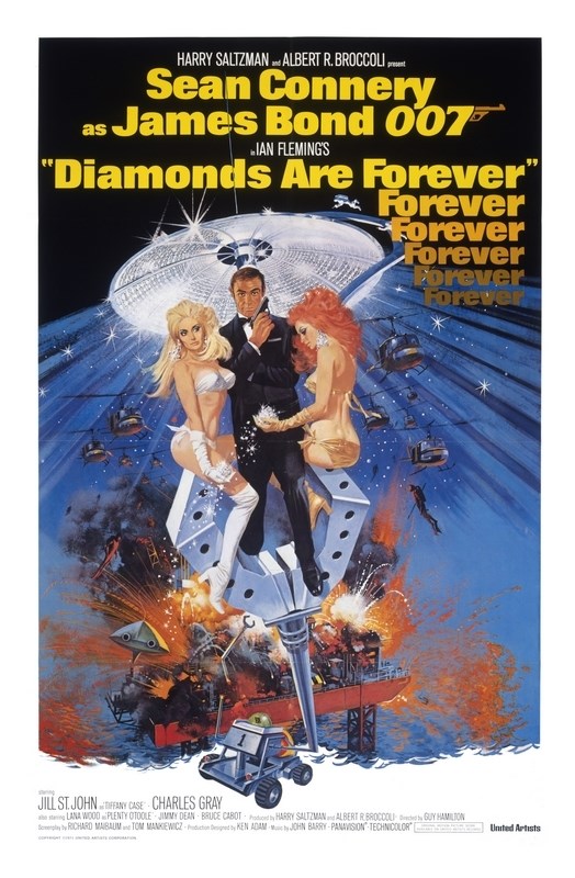 

Постер к фильму "Джеймс Бонд 07 - Бриллианты навсегда" (Diamonds Are Forever) Оригинальный