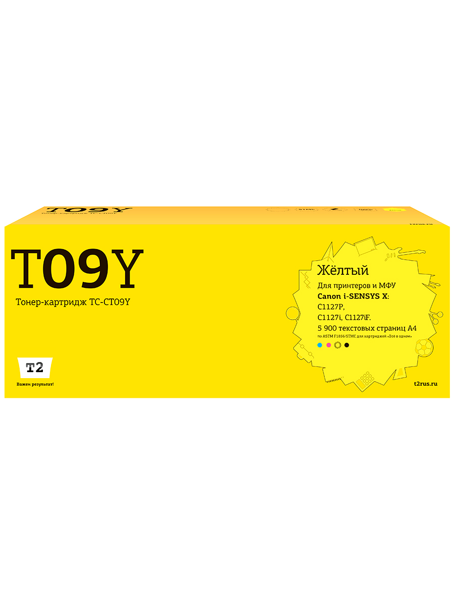 

Картридж для лазерного принтера T2 TC-CT09Y (TC-CT09Y) желтый, совместимый, TC-CT09Y
