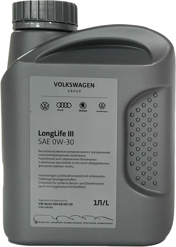 

Моторное масло VAG синтетическое 0W30 LongLife III 504/507 1л