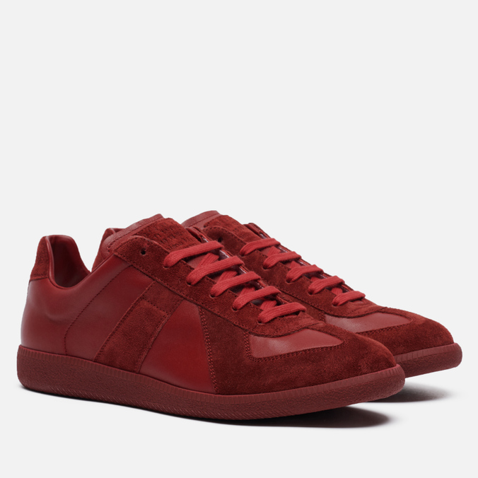 фото Кроссовки мужские maison margiela replica low top красные 13 us