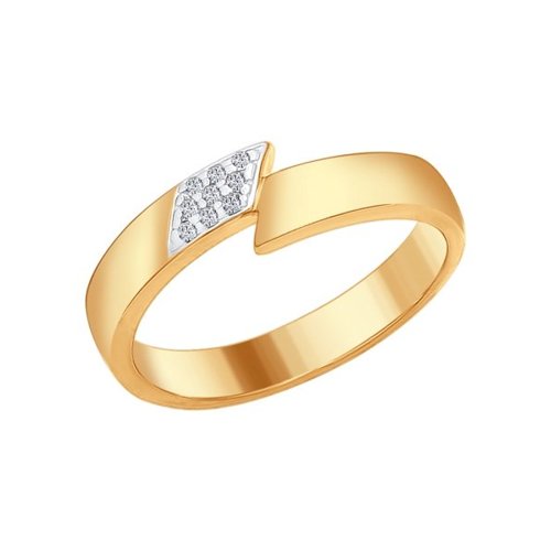 Кольцо из серебра с фианитом р. 18 SOKOLOV 93010566