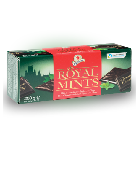 Шоколад Halloren Royal Thins с мятной начинкой 200 гр Упаковка 16 шт