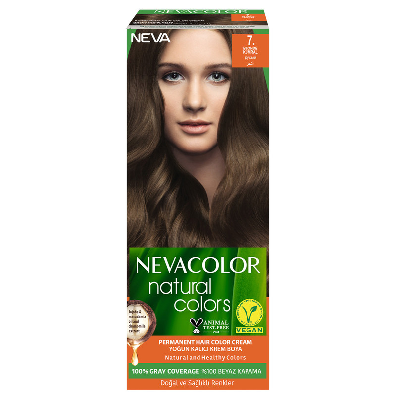 Крем-краска для волос Neva Natural Colors Стойкая 7. Русый sim braids афрокосы 60 см 18 прядей ce русый розовый fr 11