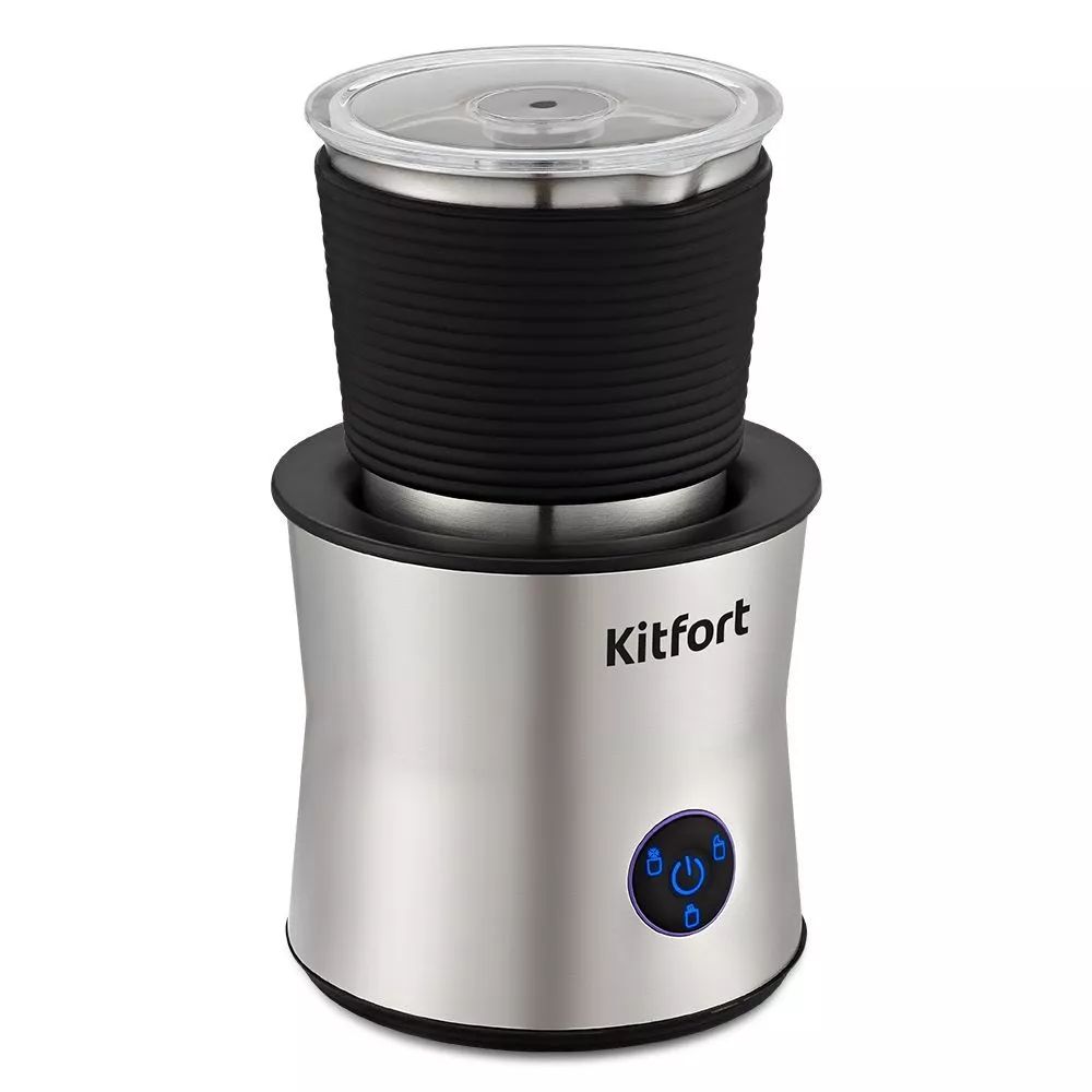 Капучинатор Kitfort КТ-7127 серебристый многофункциональная соковыжималка для молока 350 мл соевого молока