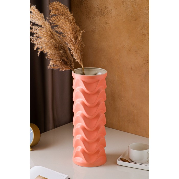 

Ваза керамическая "Мадиган", настольная, пудровая, 40 см, 7452262