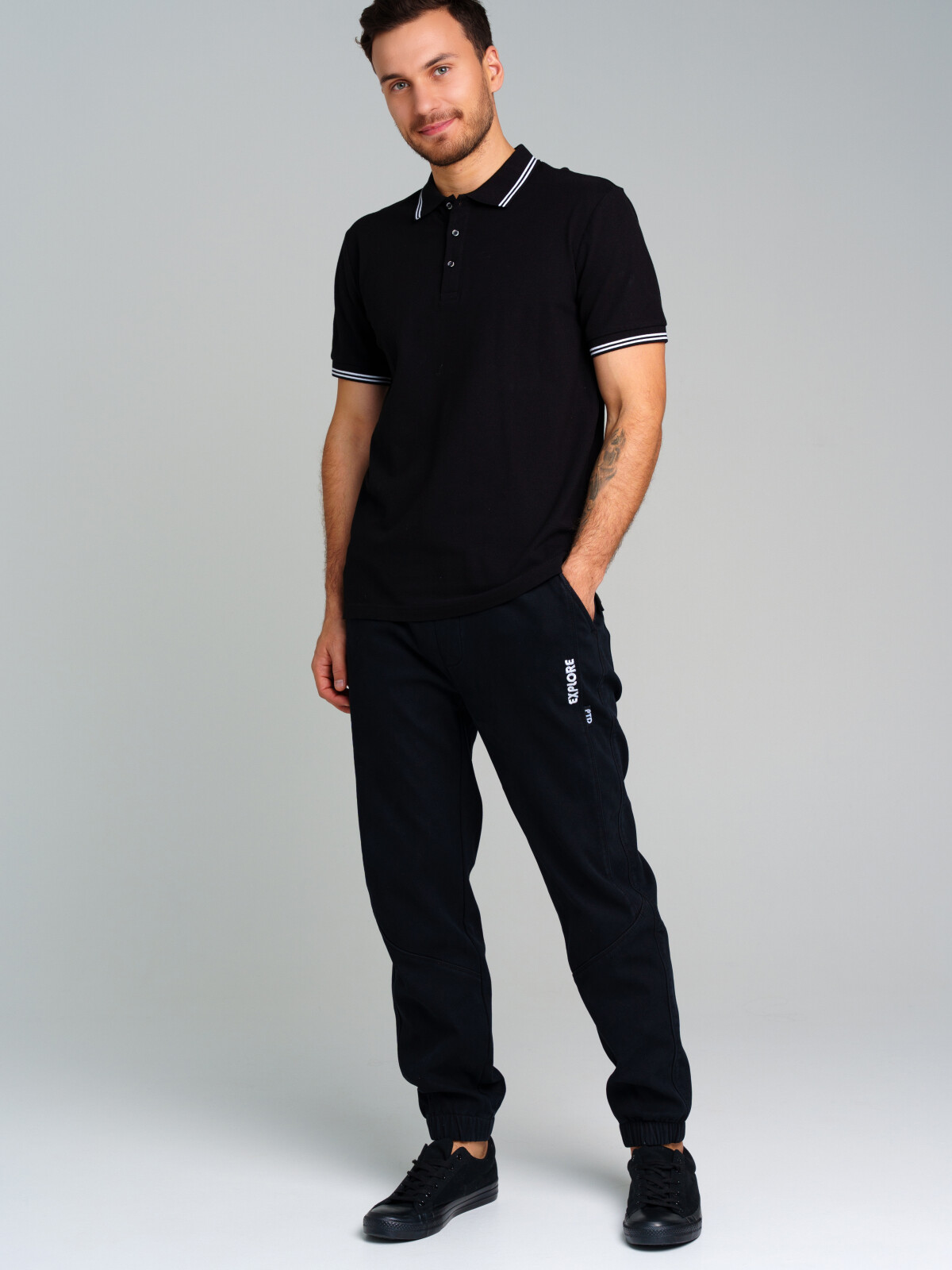 Спортивные брюки мужские PlayToday 32316016 черные W35/L34