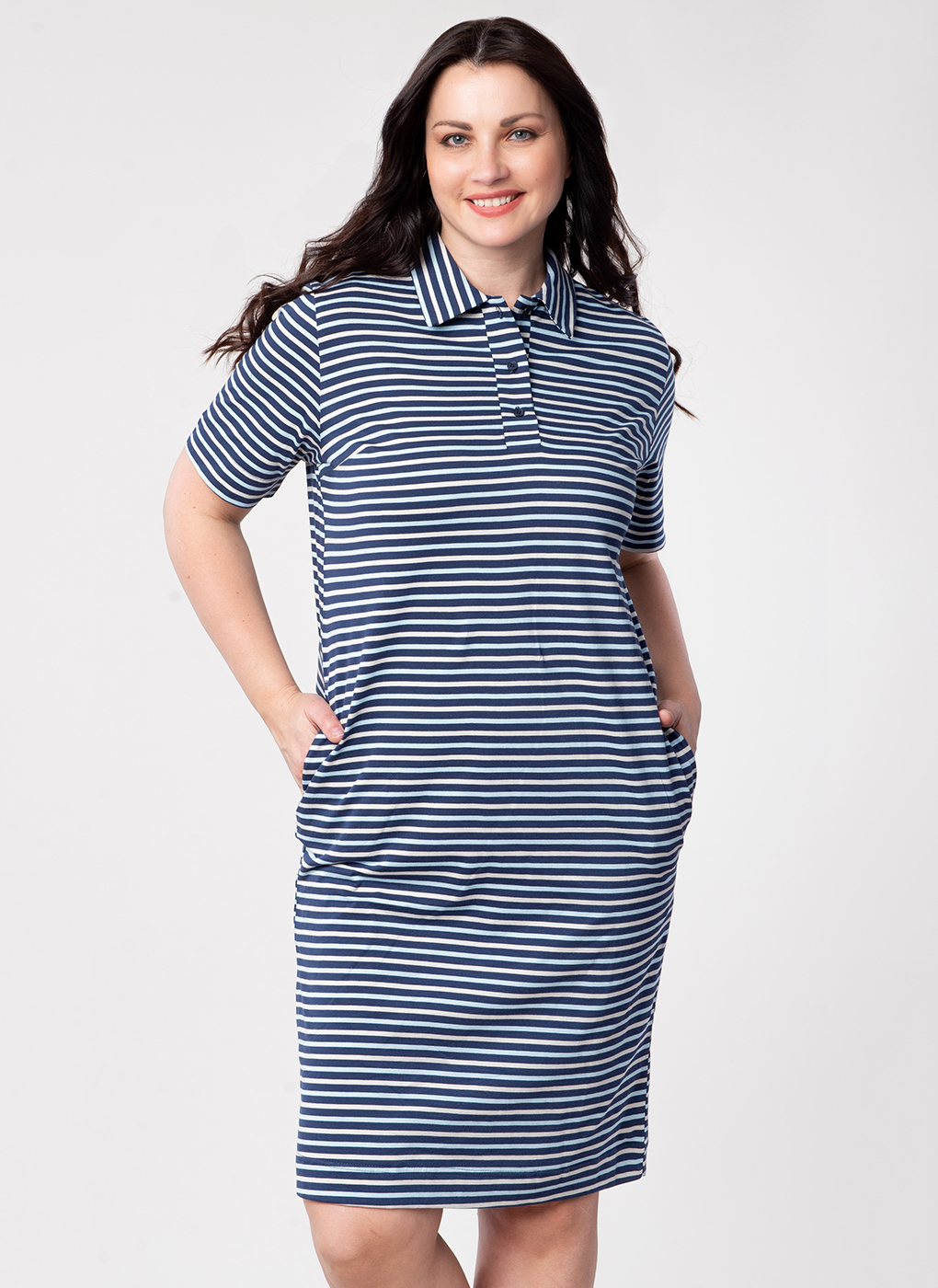 

Платье женское Каляев 61617 синее 46 RU, 61617