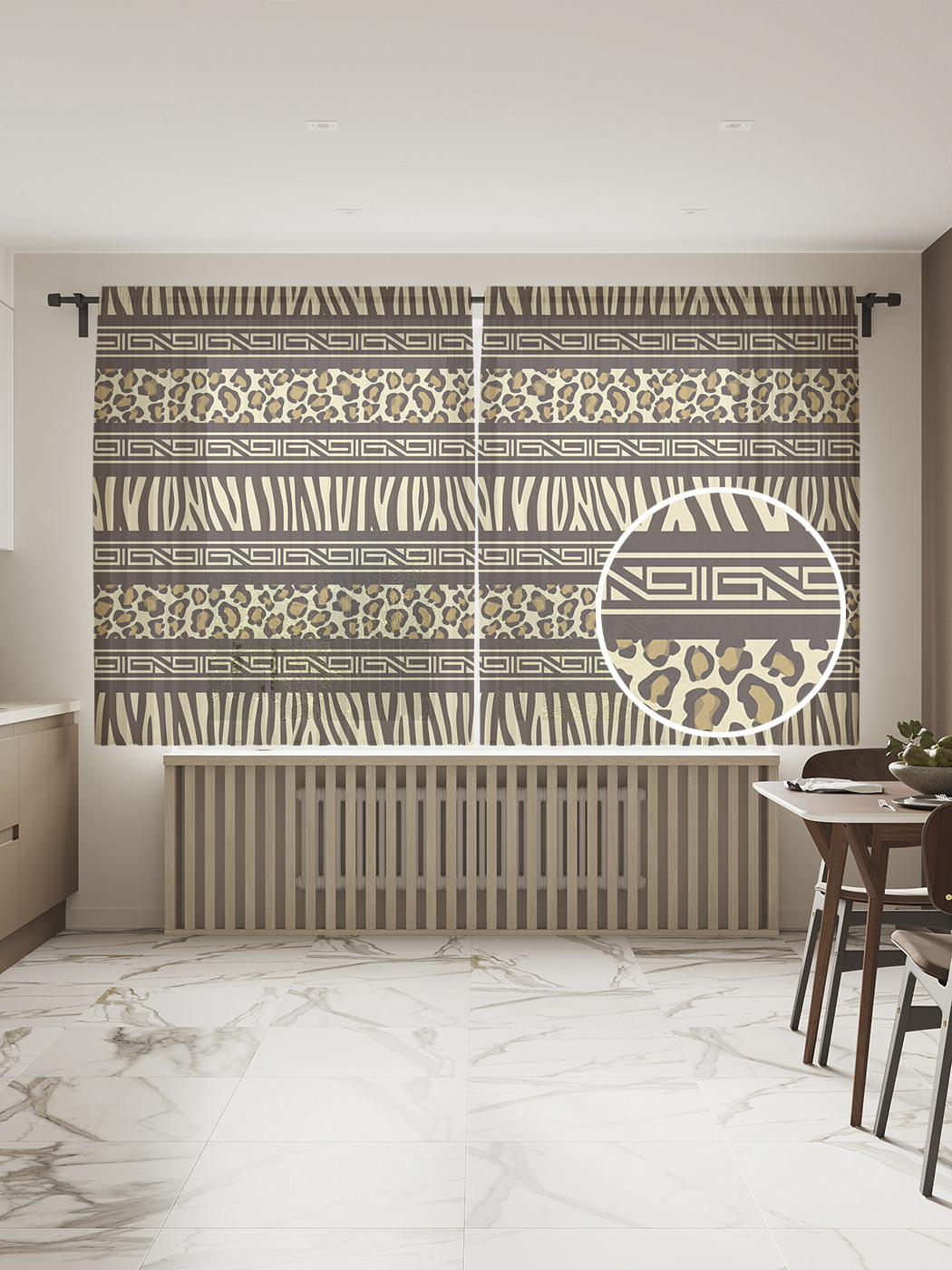 

Фототюль JoyArty "Многообразие животного мира" 145x180см (2 полотна с лентой + 50 крючков), Многообразие животного мира