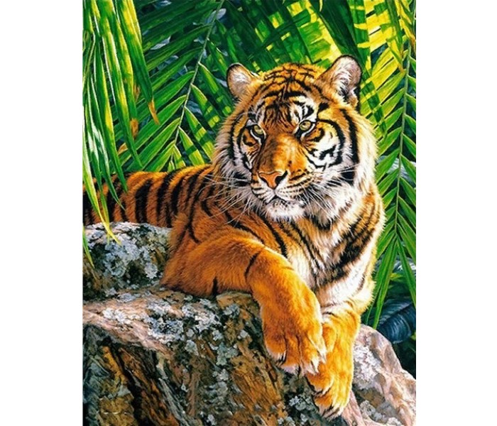 

Алмазная мозаика картина стразами Тигр, 50х65 см, 00115415