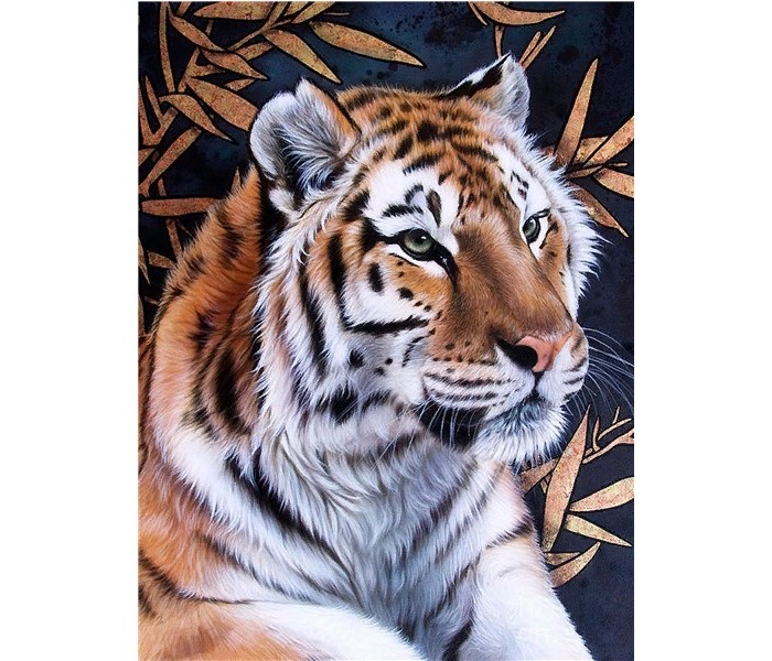 

Алмазная мозаика картина стразами Тигр, 50х65 см, 00115356