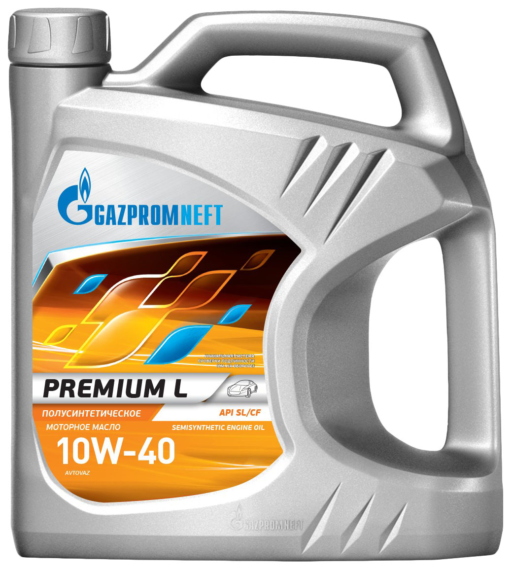 

GAZPROMNEFT Моторное масло Gazpromneft Premium L 10W-40 полусинтетическое 5 л 2389900132