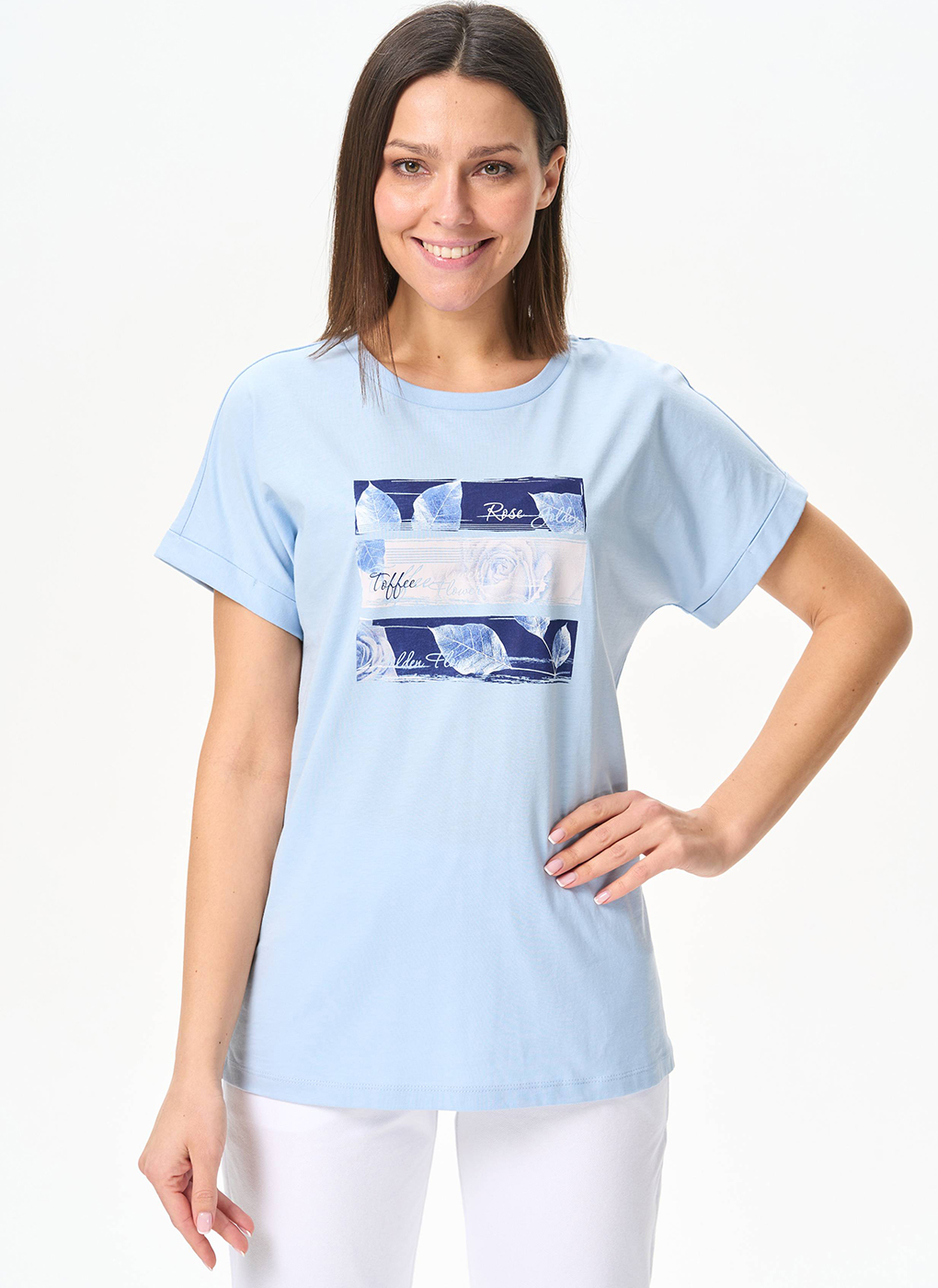 

Футболка женская Каляев 61630 голубая 56 RU, 61630