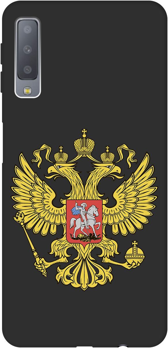 

Матовый чехол на Samsung Galaxy A7 (2018) с принтом "Patriot" черный, Черный;желтый, 0