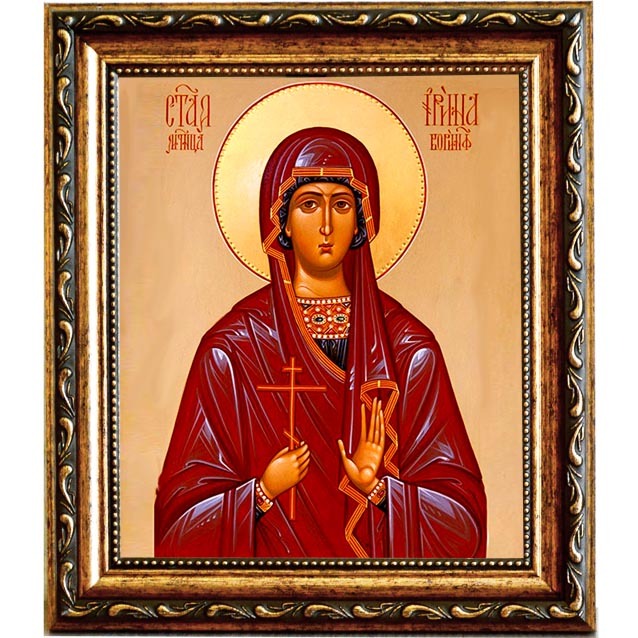 

Ирина Коринфская Святая мученица. Икона на холсте.