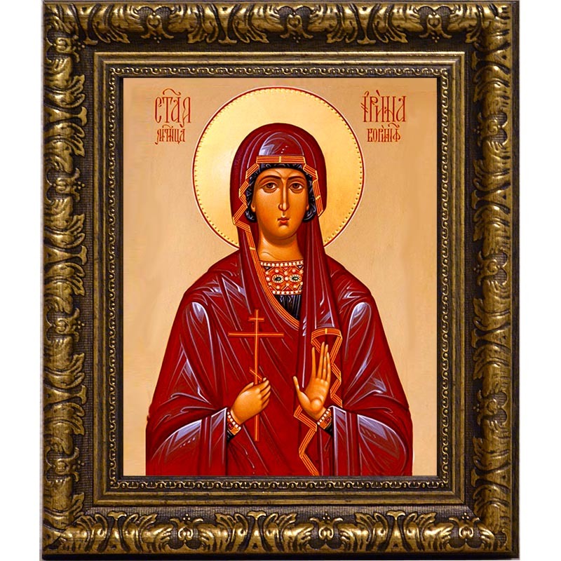 

Ирина Коринфская Святая мученица. Икона на холсте.
