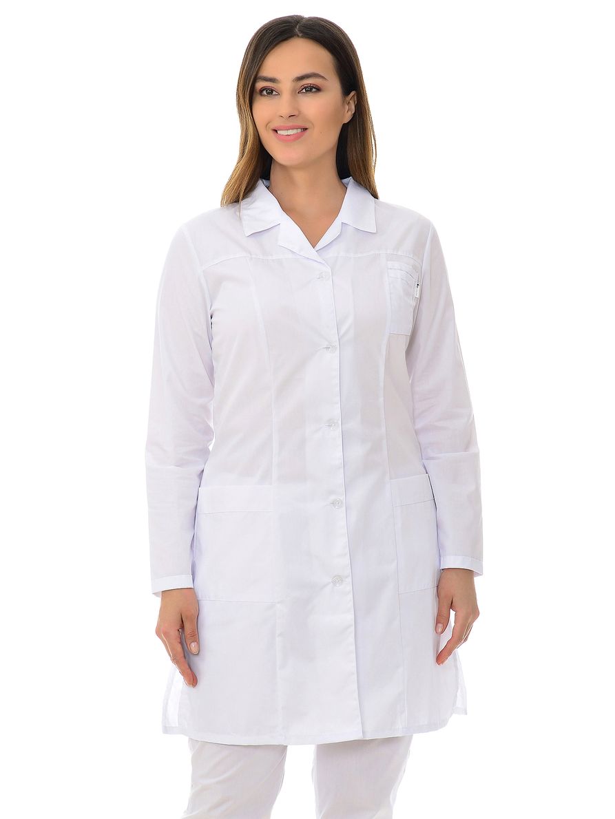 фото Халат медицинский женский medicalwear студент 009 белый 38 ru