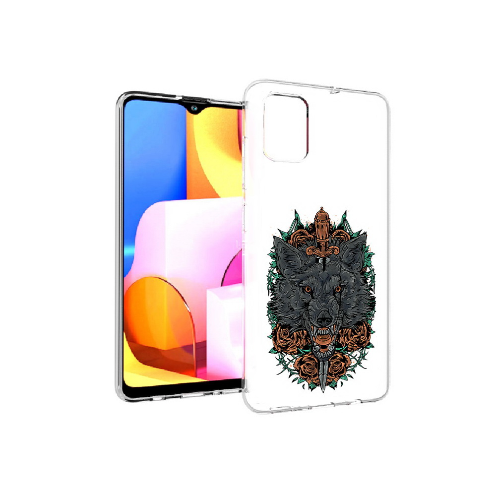 

Чехол MyPads Tocco для Samsung Galaxy A71 красивый злой волк (PT142122.485.409), Прозрачный, Tocco