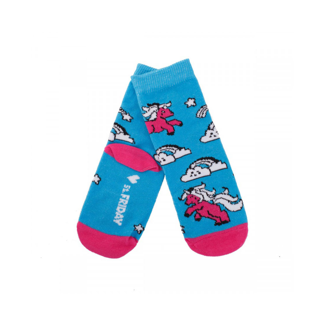 

Детские носки St. Friday Socks единороги на радуге, размер 21-23, Голубой, 002-3