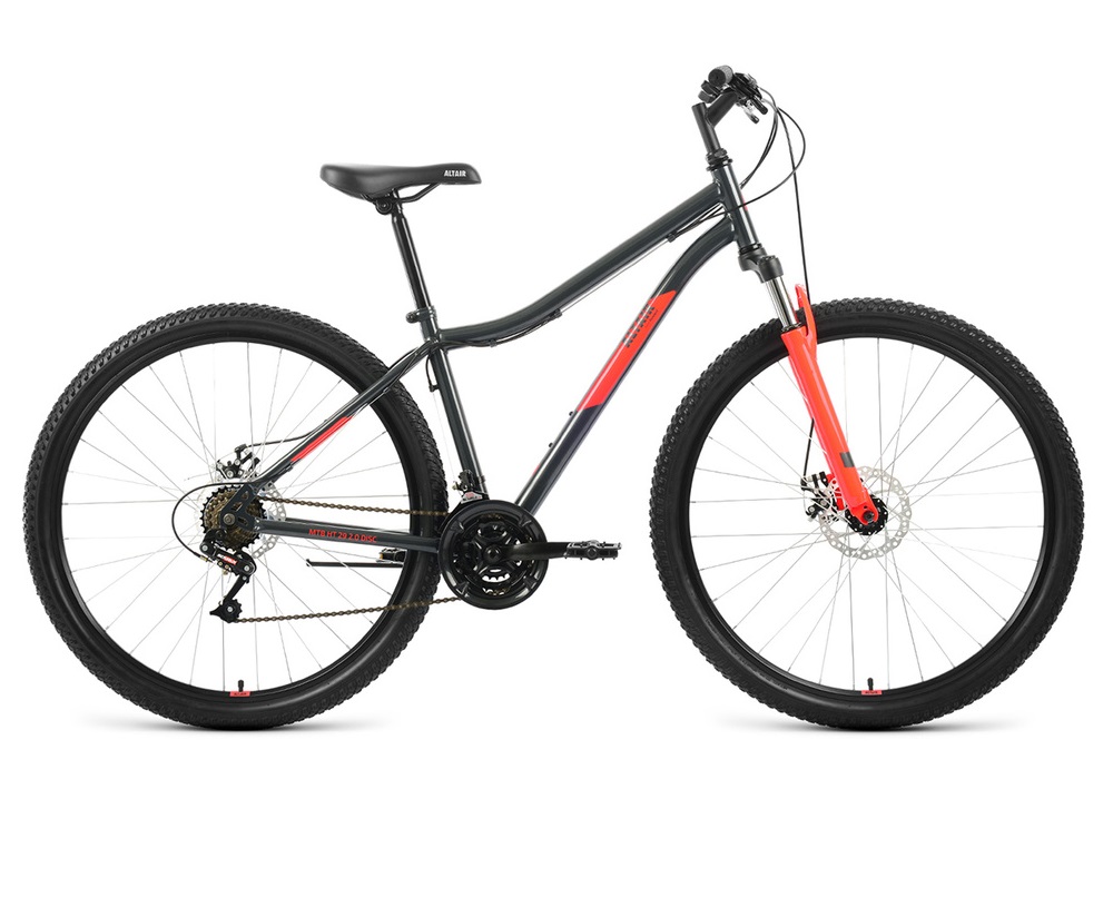 

Велосипед 29 FORWARD ALTAIR MTB HT 2.0 (DISK) (21-ск.) 2022 (рама 19) темный/серый/красный, ALTAIR MTB HT 2.0