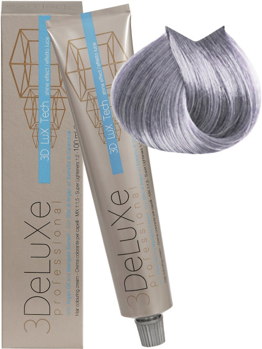 Крем-краска для волос 3DELUXE Professional, 10.11 Платиновый блонд интен пепельный, 100 мл