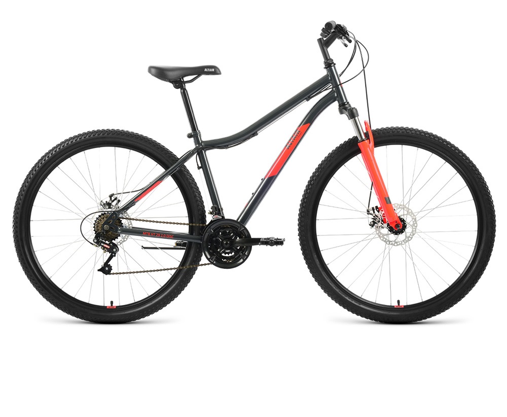 

Велосипед 29 FORWARD ALTAIR MTB HT 2.0 (DISK) (21-ск.) 2022 (рама 21) темный/серый/красный, ALTAIR MTB HT 2.0