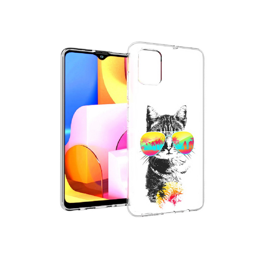

Чехол MyPads Tocco для Samsung Galaxy A71 крутой кот (PT142122.485.425), Прозрачный, Tocco