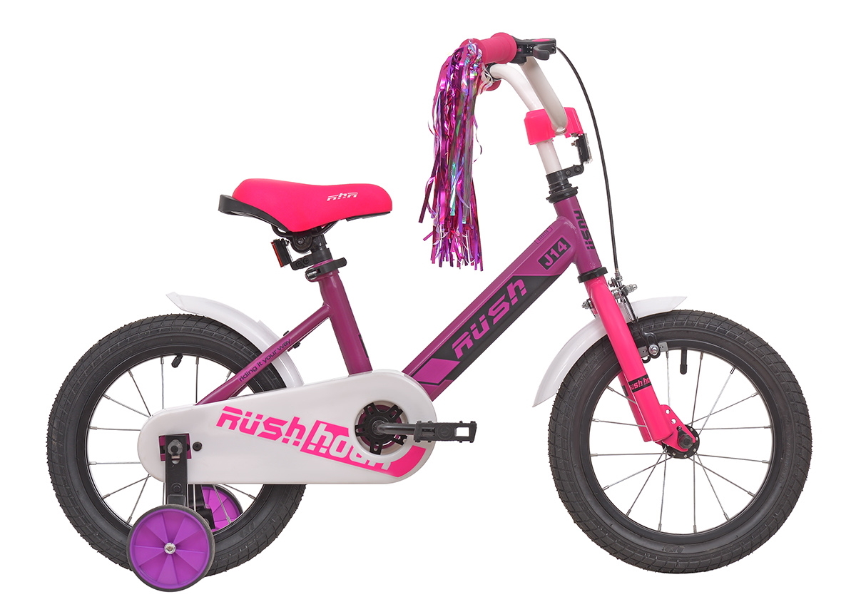Велосипед детский 14 RUSH HOUR JUNIOR фиолетовый, рост 105-120, 3-5 лет