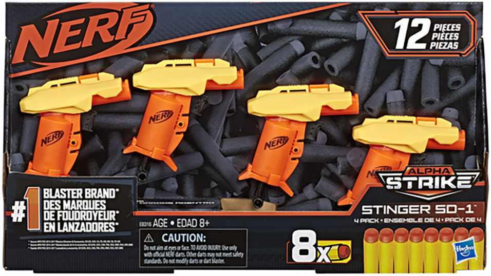 фото Игровой набор nerf альфа страйк бластер стингер sd-1 4pk e8316