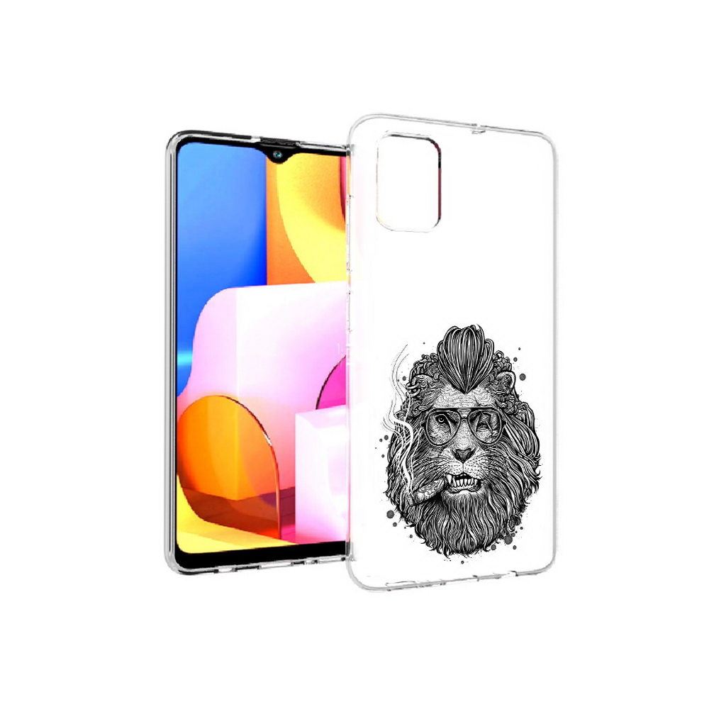

Чехол MyPads Tocco для Samsung Galaxy A71 курящий лев (PT142122.485.432), Прозрачный, Tocco