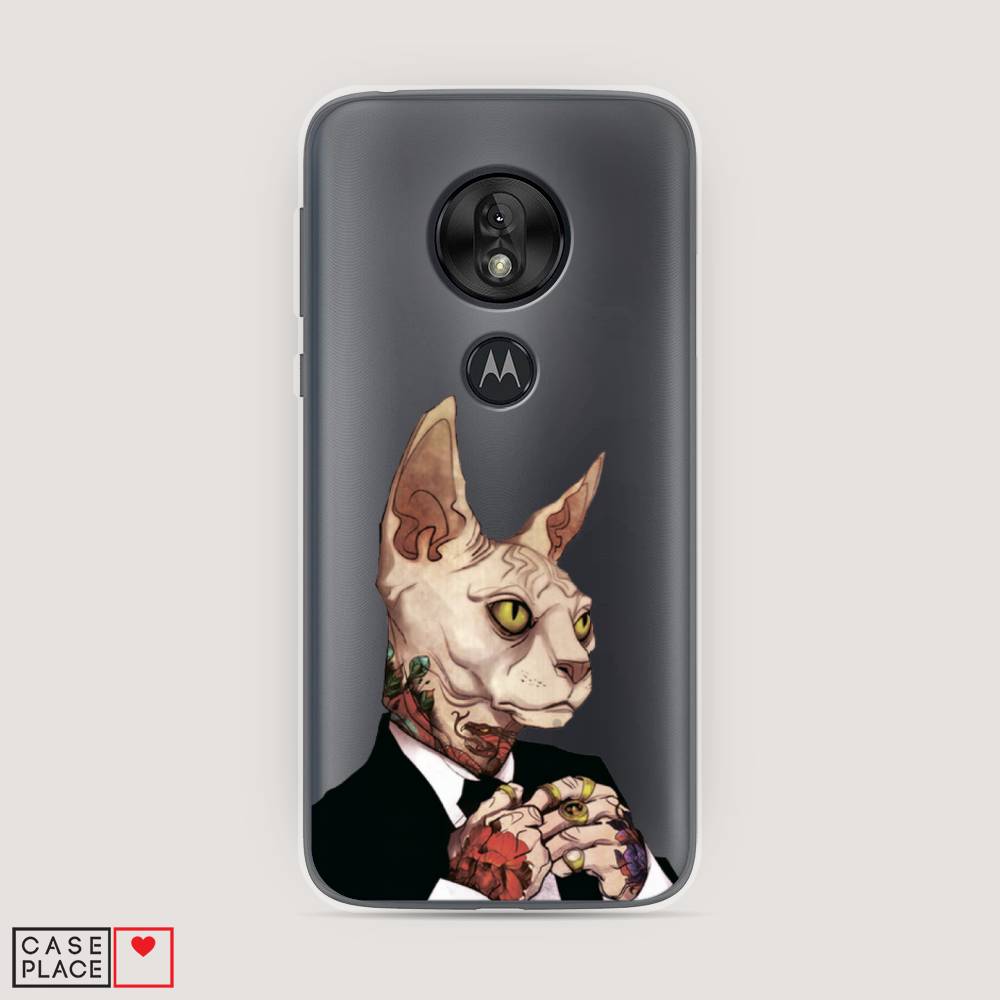 

Чехол Awog на Motorola Moto G7 Play / Моторола Мото G7 Плэй "Татуированный сфинкс", Разноцветный, 241250-7