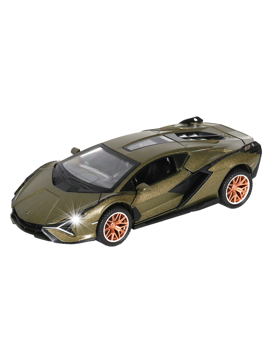 Модель машины MX 1:32 Lamborghini Sian свет, звук, инерция Зеленый 24449