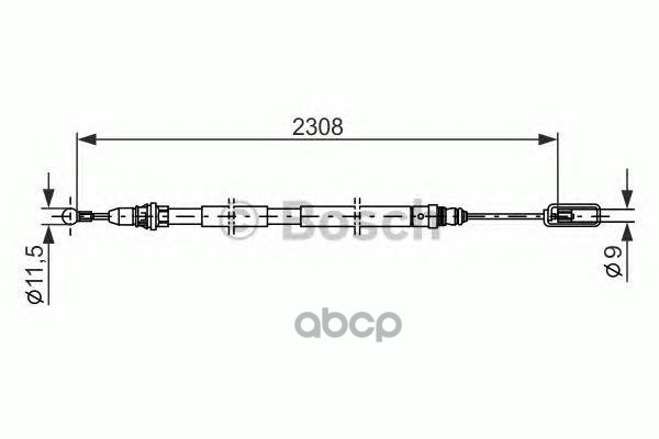 

BOSCH '1987477953 Трос, стояночная тормозная система 1шт