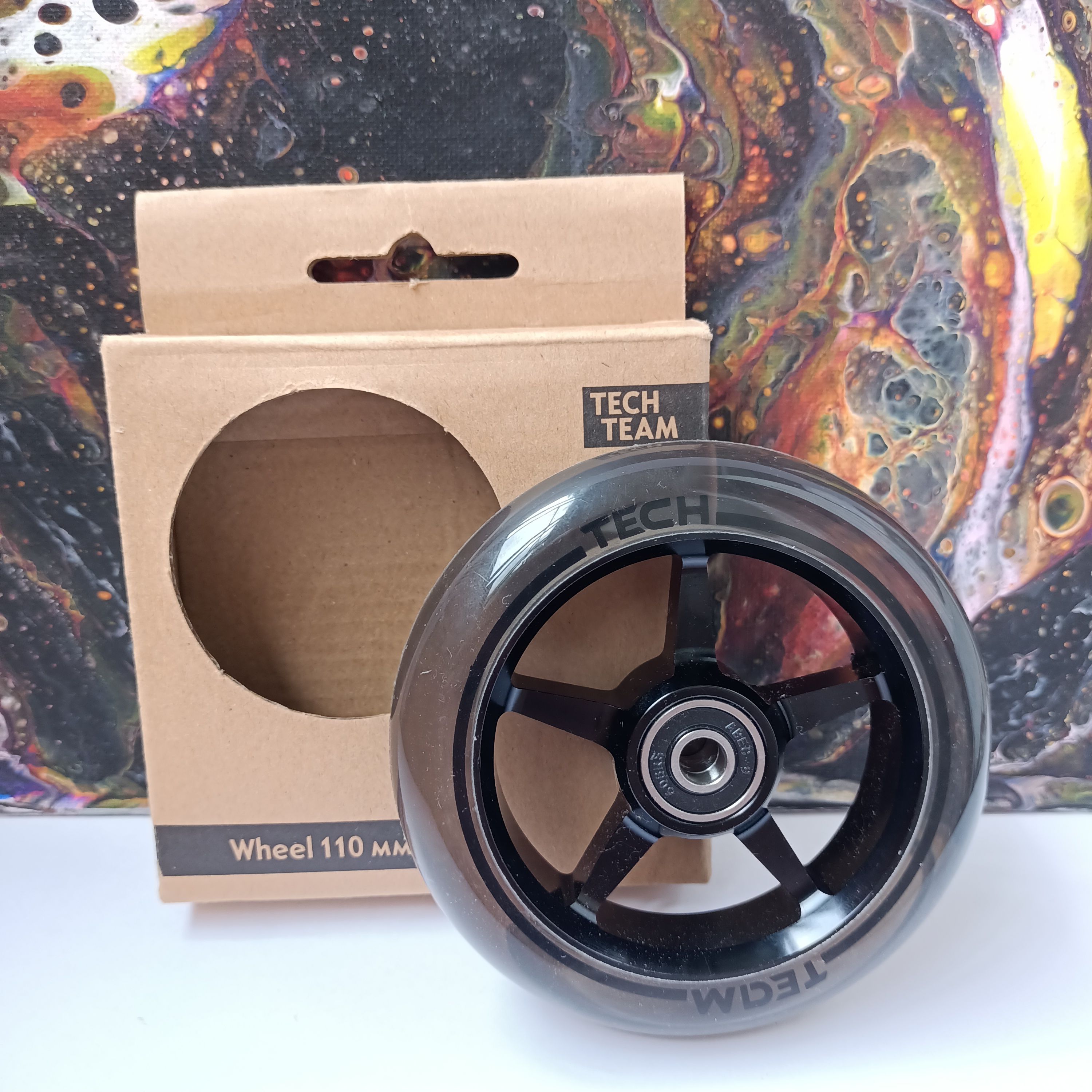 

Колесо для трюкового самоката Tech Team 110-24 mm с подшипником серое, Прозрачный;серый