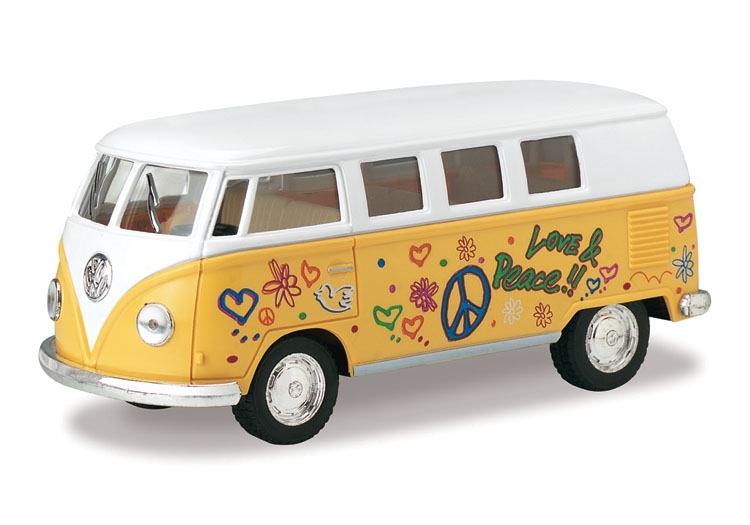 

Модель машины KINSMART "Volkswagen Classical Bus (1962) with printing " инерция 1:32