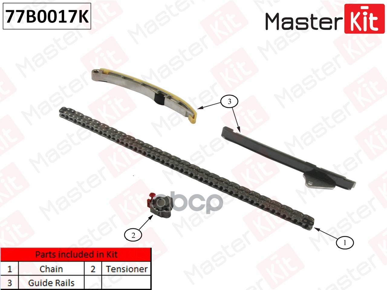 

Комплект Цепи Грм Toyota Auris/Corolla/Yaris 1nd-Tv 12- 77b0017k MasterKit арт. 77B0017K, 77B0017K