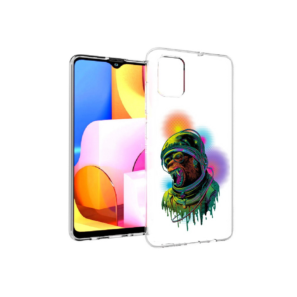 

Чехол MyPads Tocco для Samsung Galaxy A71 медведь космонавт (PT142122.485.466), Прозрачный, Tocco