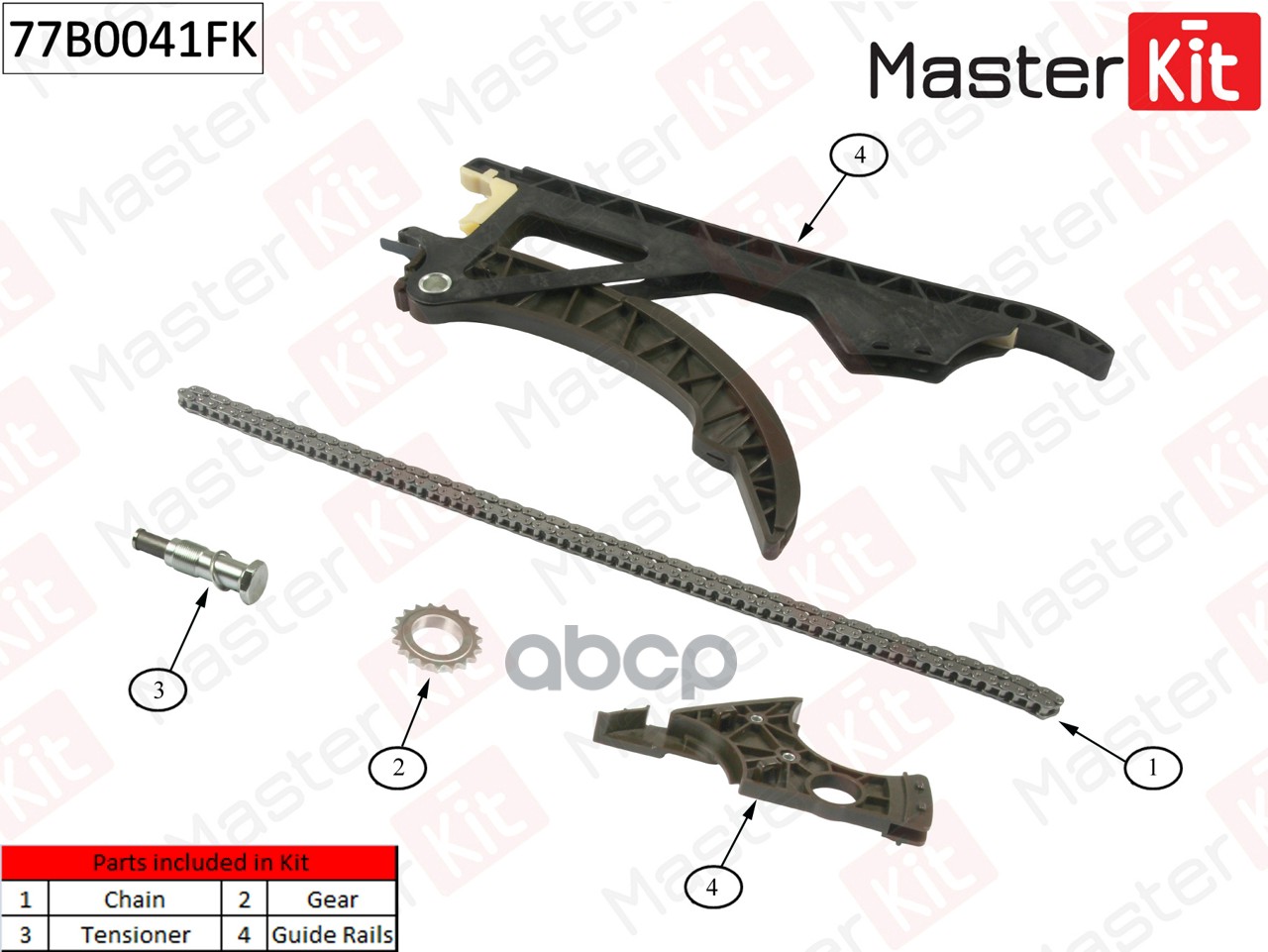 

Комплект Цепи Грм Bmw N43 B20a,N46 B20b,N46 B20c 77b0041fk MasterKit арт. 77B0041FK, 77B0041FK